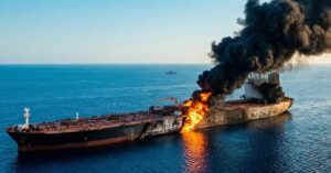 Τα τελευταία βίντεο από το χτύπημα στα εμπορικά πλοία στο Ιράκ, έχουν συγκλονίσει το κόσμο και κυρίως την ναυτιλιακή κοινότητα. Υπενθυμίζουν δε ότι η κατάσταση στον Περσικό κόλπο, όχι απλά δεν έχει αποκλιμακωθεί μετά από τόσες μέρες πολέμου, αλλά με τις τελευταίες επιθέσεις δείχνει ότι έχουν χειροτερεύσει τα πράγματα.