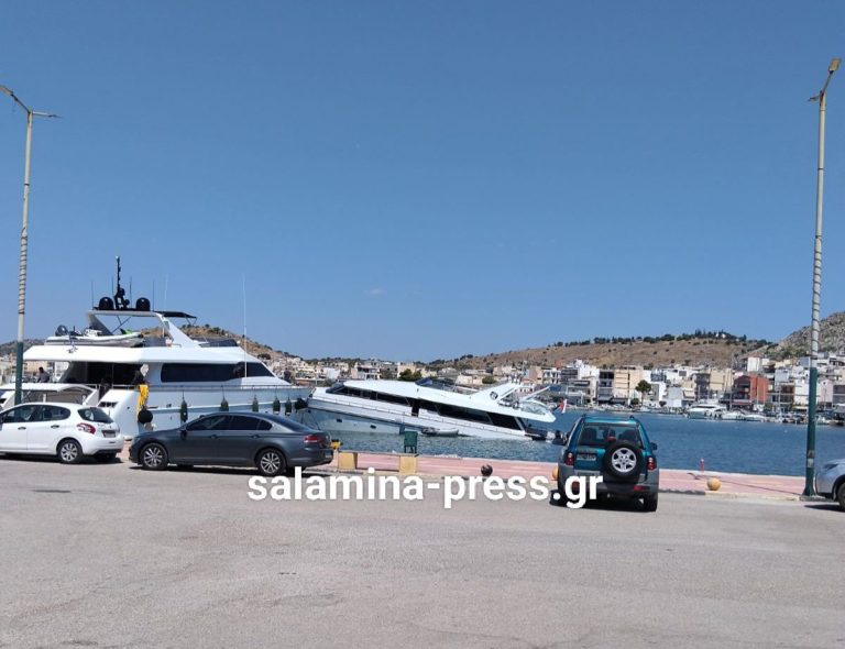 Σαλαμίνα: Βυθίζεται θαλαμηγός στη Μαρίνα Βουρκαρίου