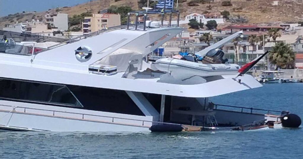 Σαλαμίνα: Βυθίζεται θαλαμηγός στη Μαρίνα Βουρκαρίου