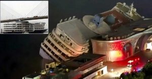 Σοκαριστικό βίντεο από την Κίνα: Κρουαζιερόπλοιο πήρε τεράστια κλίση και ανατράπηκε
