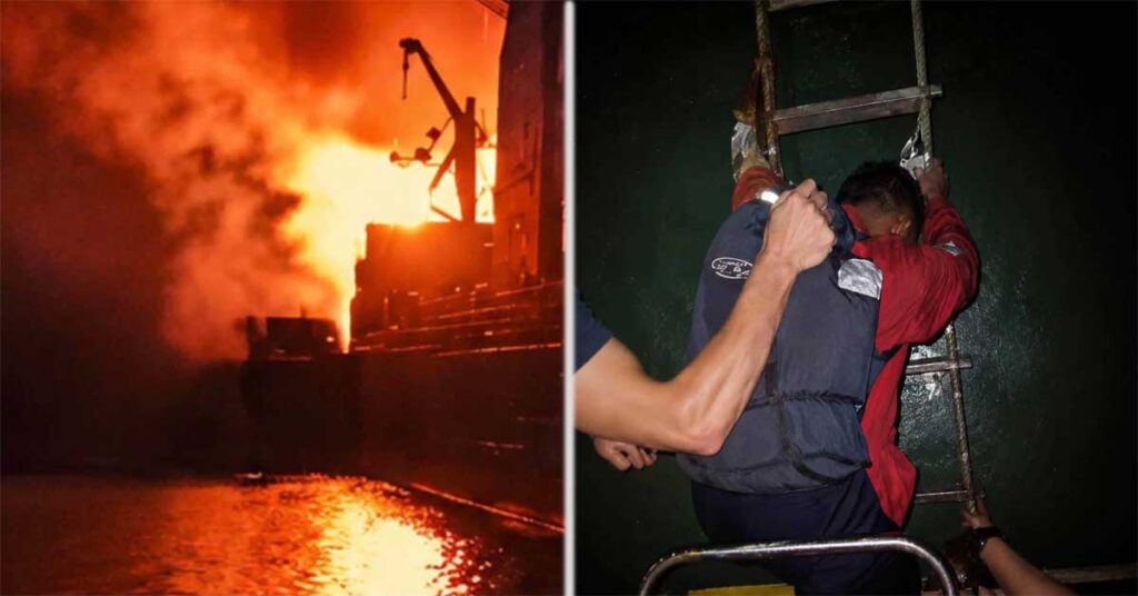Από θαύμα σώθηκαν 16 ναυτικοί από το φλεγόμενο GOLDEN ROSE – Το πλοίο χτυπήθηκε από drone