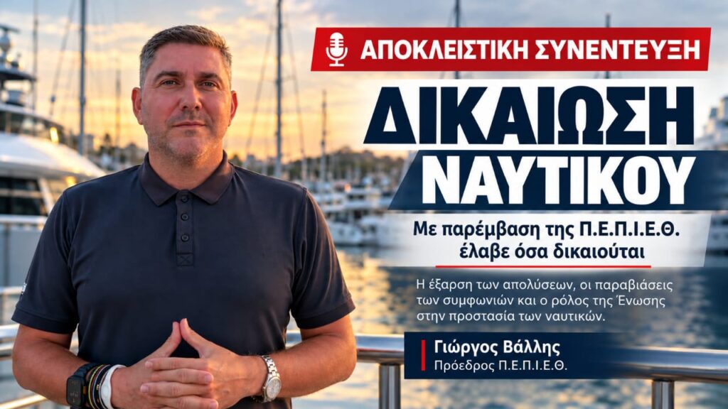 Δικαίωση για δύο ναυτικούς έπειτα από παρέμβαση της ΠΕΠΙΕΘ