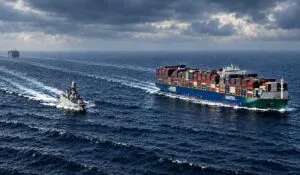 Λίγο πριν από το χτύπημα: Φρεγάτα κατέρριψε drone που κατευθυνόταν προς γιγαντιαίο πλοίο κοντέινερ